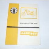 NÁVOD K OBSLUZE - ČZ 250/471 - NĚMECKÝ JAZYK (ORIG.)